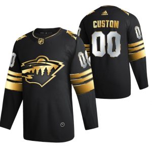 Minnesota Wild Trikot Benutzerdefinierte Schwarz Golden Edition Limited Authentic